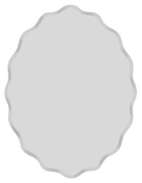 Scalloped Hand Beveled Mirror 30x40"