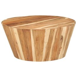 vidaXL Coffee Table âˆšÃ²25.6"x12.2" Solid Acacia Wood