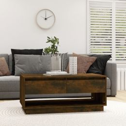 vidaXL Coffee Table Smoked Oak 40.4"x21.7"x17.3" Engineered Wood