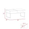 Squire 1-Shelf Lift Top Coffee Table Carbon Espresso and Onyx