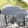 Aluminum Side Table for Outdoor Indoor Coffee Table Easy to Assemble; Rust Resistant