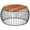 vidaXL Coffee Table âˆšÃ²26.8" Solid Acacia Wood