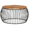 vidaXL Coffee Table âˆšÃ²26.8" Solid Acacia Wood