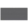 vidaXL Patio Coffee Table Dark Gray Half Round Poly Rattan