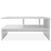 vidaXL Coffee Table Engineered Wood 35.4"x23.2"x16.5" White