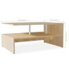 vidaXL Coffee Table Engineered Wood 35.4"x23.2"x16.5" Oak