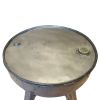 vidaXL Coffee Table Solid Reclaimed Wood 23.6"x17.7" Silver