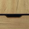 Coffee table; computer table; solid wooden leg support; large storage space; suitable for living room; dining room; kitchen; small space; black and br