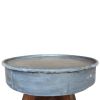 vidaXL Coffee Table Solid Reclaimed Wood 23.6"x17.7" Silver