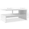 vidaXL Coffee Table Engineered Wood 35.4"x23.2"x16.5" White