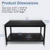 YSSOA Storage Shelf for Living Room and Office; Easy Assembly; Black (Home Coffee Table); 31x20x16 inch
