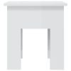 vidaXL Coffee Table High Gloss White 15.7"x15.7"x16.5" Engineered Wood
