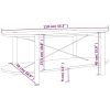 Coffee Table Black 43.3"x18.9"x15.7" Engineered Wood