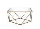 Fogya Coffee Table; Mirrored &amp; Champagne Gold Finish 86055
