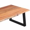 vidaXL Coffee Table Solid Acacia Wood 43.3"x23.6"x15.7"