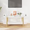 Coffee Table White 43.3"x18.9"x15.7" Engineered Wood