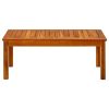 vidaXL Patio Coffee Table 35.4"x19.7"x14.2" Solid Acacia Wood