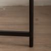20.47"Modern Thread Design Round Coffee Table ; MDF Table Top with Cross Legs Metal Base