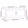 vidaXL Coffee Table White 40.2"x19.7"x17.7" Engineered Wood