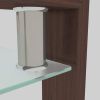 Rectangle Walnut Glass Coffee Table; Clear Coffee Table; Modern Side Center Tables for Living Room; Living Room Furniture