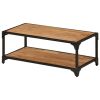 vidaXL Coffee Table 35.4"x17.7"x13.8" Solid Acacia Wood