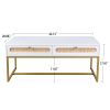 2 Rattan Drawer Coffee Table; Modern Furniture Decor; for Living Room Reception; Easy Assembly; Rectangular Unique Coffee Table