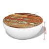 vidaXL Bowl Shaped Coffee Table Solid Reclaimed Wood 23.6"x23.6"x11.8"
