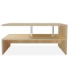vidaXL Coffee Table Engineered Wood 35.4"x23.2"x16.5" Oak