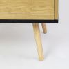 Coffee table; computer table; solid wooden leg support; large storage space; suitable for living room; dining room; kitchen; small space; black and br