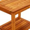 vidaXL Coffee Table 19.7"x13.8"x17.7" Solid Acacia Wood