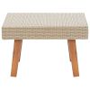 vidaXL Patio Coffee Table Poly Rattan Beige