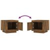 vidaXL Coffee Table Smoked Oak 20.1"x19.7"x17.7" Engineered Wood