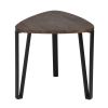 Nesting Coffee Table; Set of 3 End Tables for Living Room; Stacking Side Tables; Wood Look Accent Furniture with Metal Frame - WALNUT & BLACK