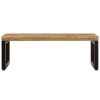 vidaXL Coffee Table 39.4"x19.7"x13.8" Solid Mango Wood and Steel