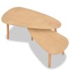 vidaXL Coffee Table Set 2 Pieces Solid Pinewood Brown