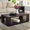 Coffee table with lower shelf; espresso