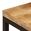 vidaXL Coffee Table 39.4"x19.7"x13.8" Solid Mango Wood and Steel