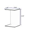 Whole Tempered Glass Coffee Table Clear End Table Transparent Side Table for Room