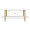 Coffee Table White 43.3"x18.9"x15.7" Engineered Wood
