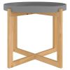 Coffee Table Gray 20.9"x20.9"x17.1" Engineered Wood&Solid Wood Pine