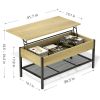 Wood Lift-Top Storage Coffee Table with Hidden Storage Compartment; 41.7*19.7*18.5inch; for Living Room Office Reception Room