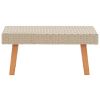 vidaXL Patio Coffee Table Poly Rattan Beige