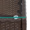 vidaXL Coffee Table Brown 23.6"x15.7"x14.2" Poly Rattan