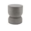 Outdoor Faux Wood Stump Side Table Coffee Table; Side table ; End Table Accent table Round Cement Grey