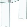 Clear Glass Coffee Table; Tempered Glass Coffee Table for Living Room
