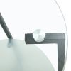 2-layer Tempered Glass End Table; Round Coffee Table for Bedroom Living Room Office