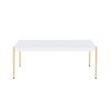 Otrac Coffee Table in White &amp; Gold Finish LV00034