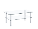 Clear Clear Glass Coffee Table; Tempered Glass Coffee Table for Living Room