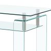 Clear Glass Coffee Table; Tempered Glass Coffee Table for Living Room