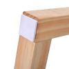 ON-TREND Round Glass Coffee Table Modern Cocktail Table Easy Assembly with Tempered Glass Top & Sturdy Wood Base; Natural (OLD SKU: WF190112AAL)